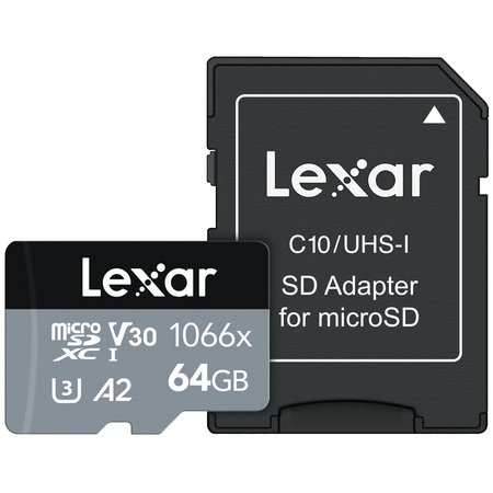 LEXAR Professional SILVER Series 1066x microSDXC UHS-I Card (64 GB) LMS1066064G-BNANU